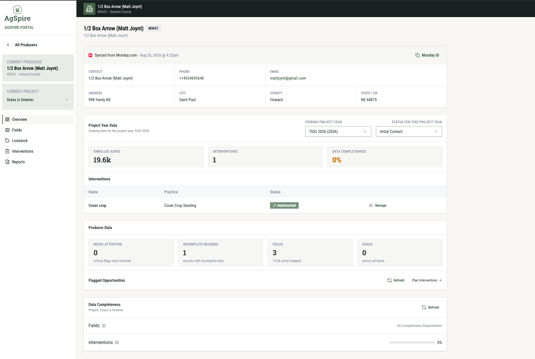 Agspire Advisor Portal